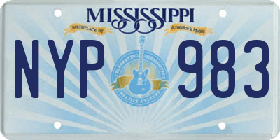 MS license plate NYP983