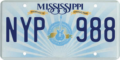 MS license plate NYP988
