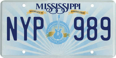 MS license plate NYP989