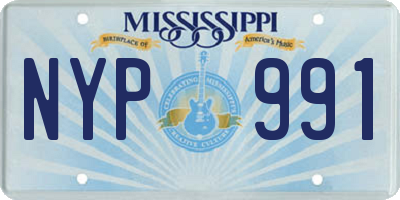 MS license plate NYP991