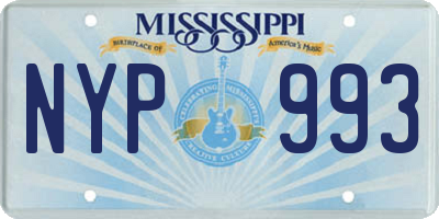 MS license plate NYP993