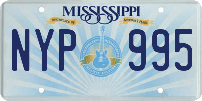 MS license plate NYP995