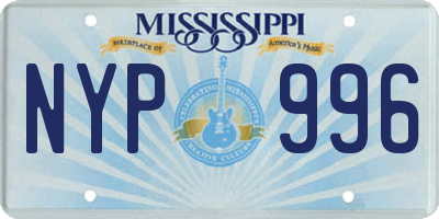 MS license plate NYP996