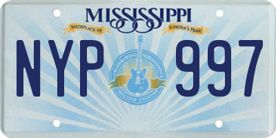 MS license plate NYP997