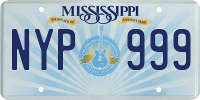 MS license plate NYP999