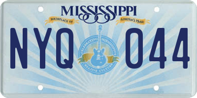 MS license plate NYQ044