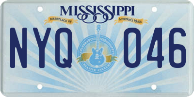 MS license plate NYQ046