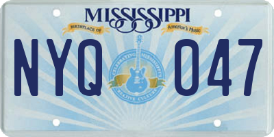 MS license plate NYQ047