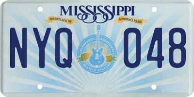 MS license plate NYQ048