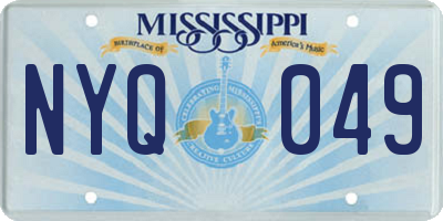 MS license plate NYQ049