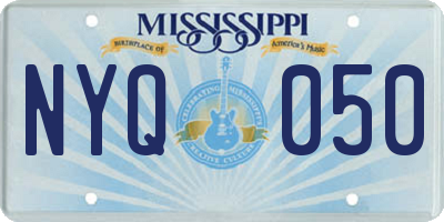 MS license plate NYQ050