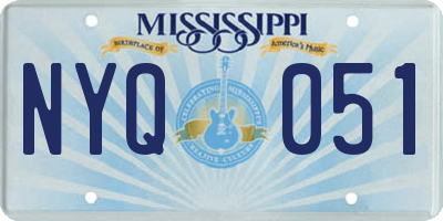MS license plate NYQ051