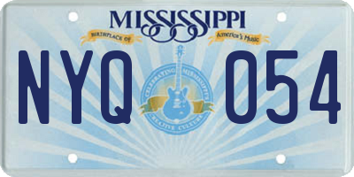 MS license plate NYQ054