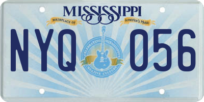 MS license plate NYQ056