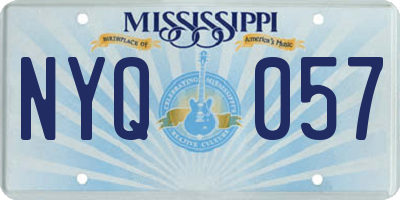 MS license plate NYQ057
