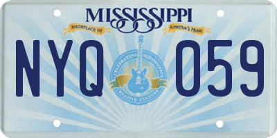 MS license plate NYQ059