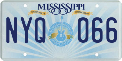 MS license plate NYQ066
