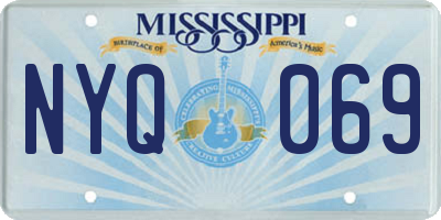MS license plate NYQ069