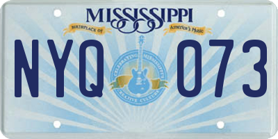 MS license plate NYQ073