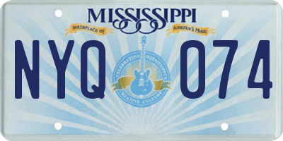 MS license plate NYQ074