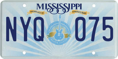 MS license plate NYQ075