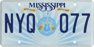 MS license plate NYQ077