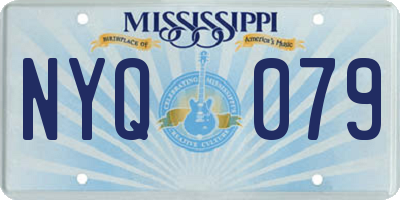 MS license plate NYQ079