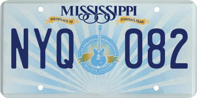 MS license plate NYQ082
