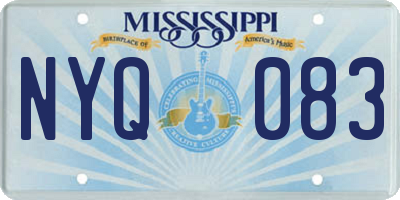 MS license plate NYQ083