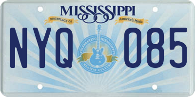 MS license plate NYQ085