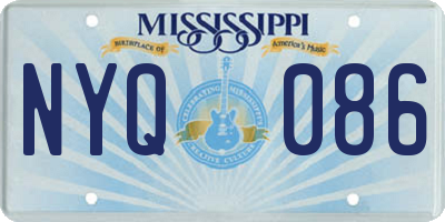 MS license plate NYQ086