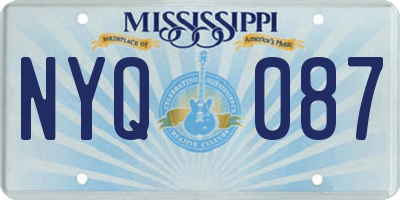 MS license plate NYQ087