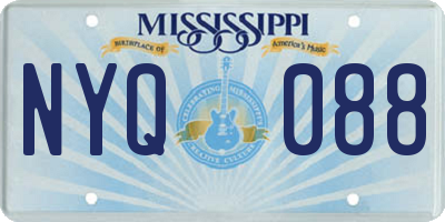 MS license plate NYQ088