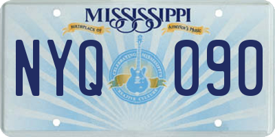 MS license plate NYQ090