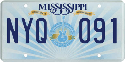 MS license plate NYQ091