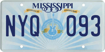 MS license plate NYQ093
