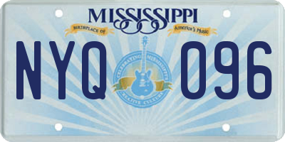 MS license plate NYQ096