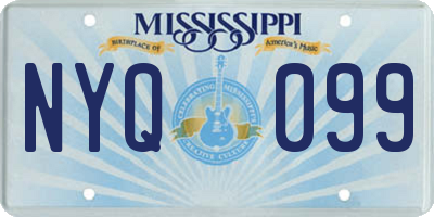 MS license plate NYQ099
