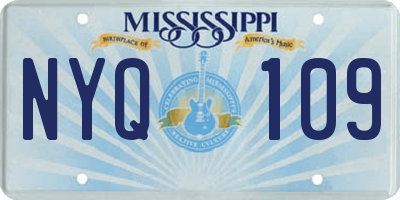 MS license plate NYQ109