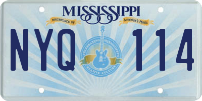 MS license plate NYQ114