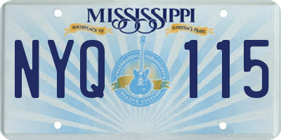 MS license plate NYQ115
