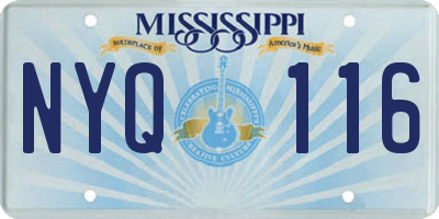 MS license plate NYQ116