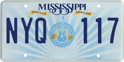 MS license plate NYQ117