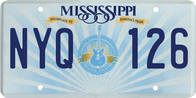 MS license plate NYQ126
