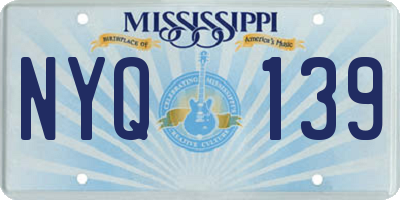 MS license plate NYQ139