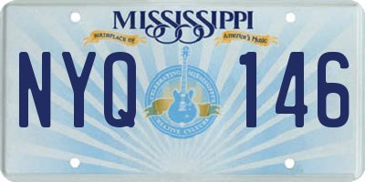 MS license plate NYQ146