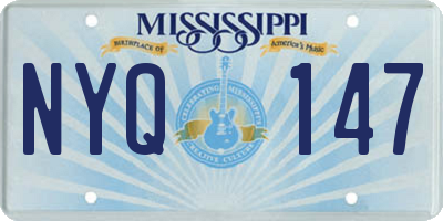 MS license plate NYQ147