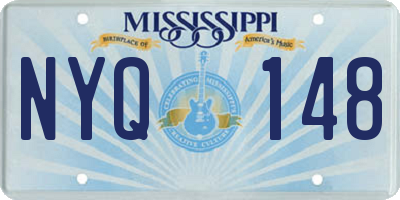 MS license plate NYQ148