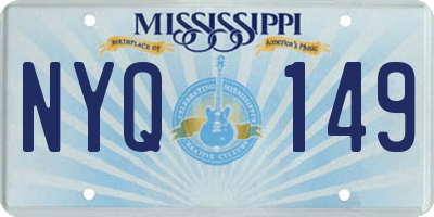 MS license plate NYQ149