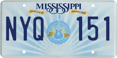 MS license plate NYQ151